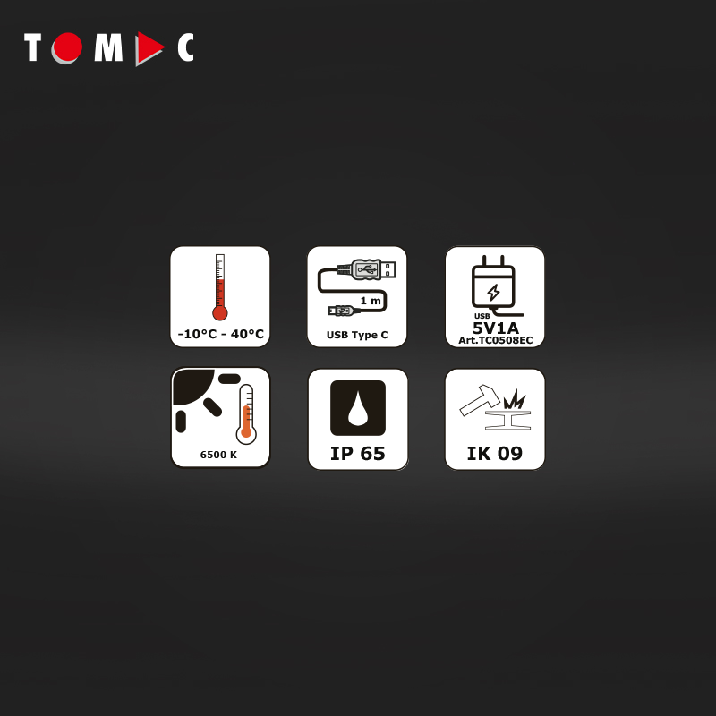 TOMAC CE Certified Dual-Mode 700lm COB/SMD LED Handheld Magnetic Inspection Work Light for Automotive Applications