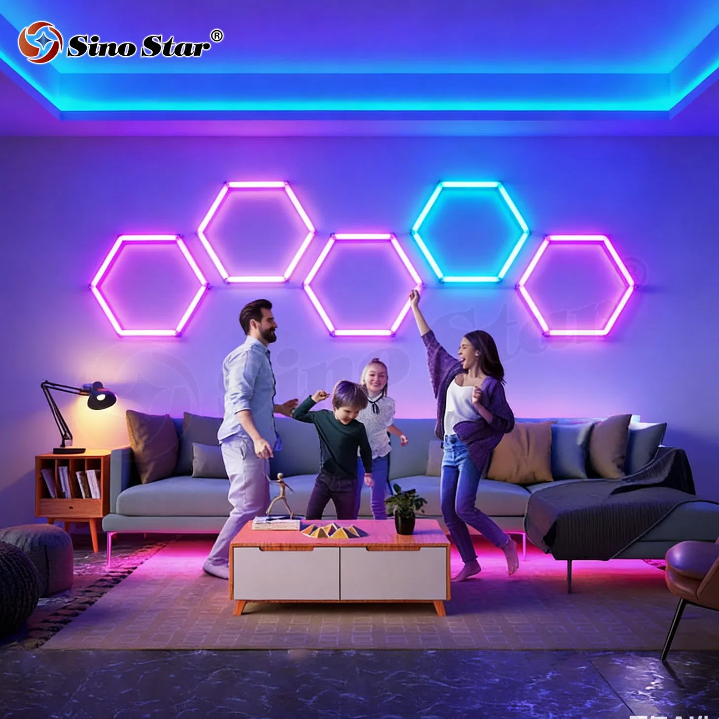Music Controlled RGB LED Lights Sound Activated Color Changing Lamp Atmosphere Light for Bedroom Party Home Bar Decor