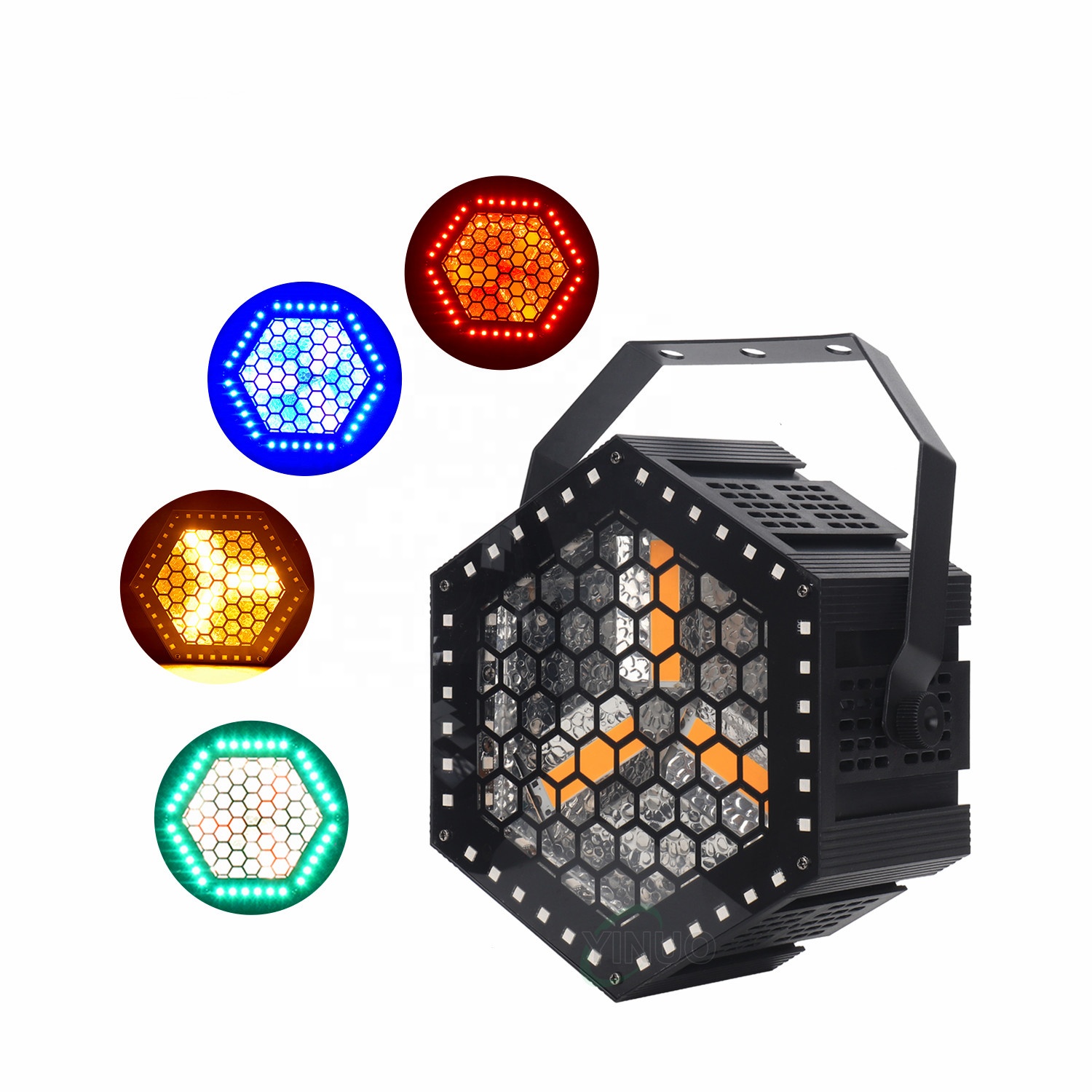 New 60*3W RGBW Led Matrix Stage Effect Auxiliary Light 0.3W 3-in-1 Retro Hexagon Splice Disco KTV Led Stage Light