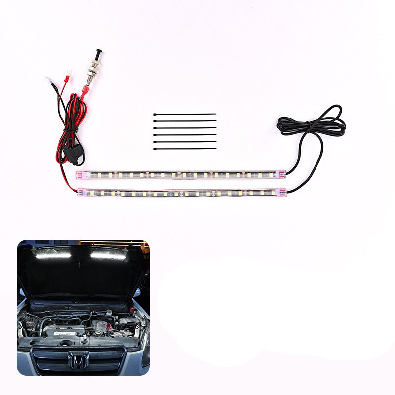 2 in 1 for Car Under Hood LED Light Kit Automotive for Universal Car Auto LED Strip Engine Lighting Car Hood Work Check Light