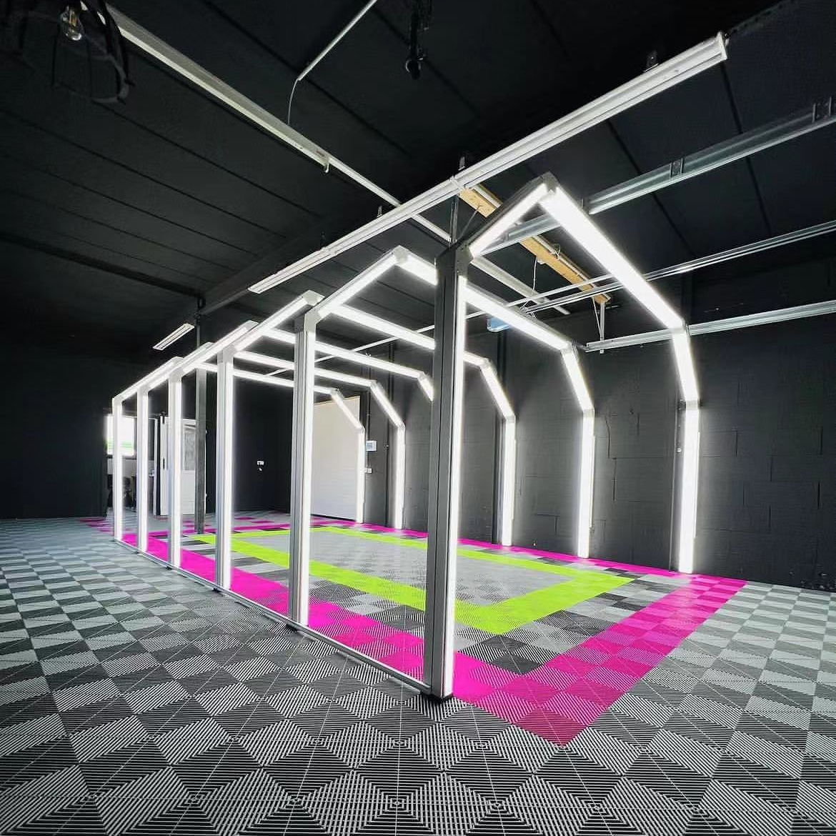 Custom Designed 4m Wide Under Car Garage Led Tunnel Light for 1 Cars Led Detailing Light Tunnel LED 5 Pcs Door