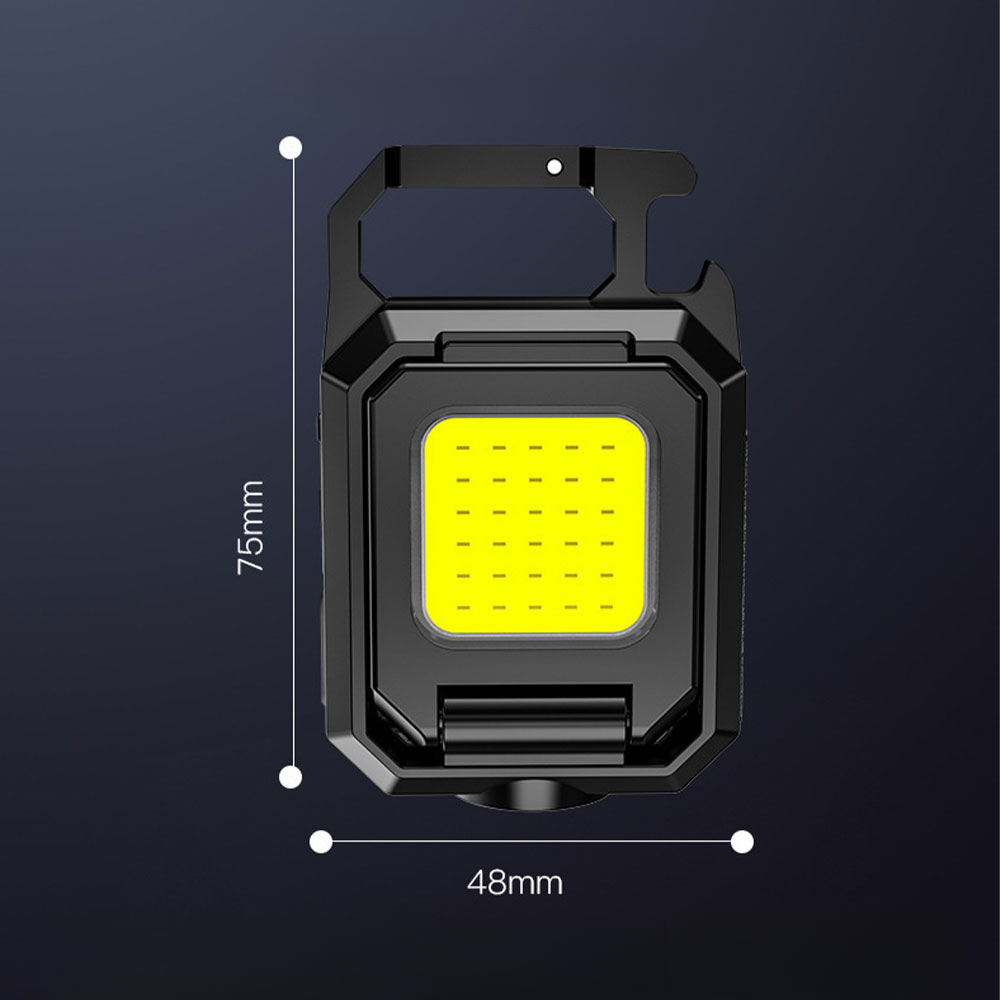 TAIKOO COB LED Work Light Rechargeable Magnetic Inspection Lamp for Car Repair Mini Work Light Keychain Flashlight for Outdoor