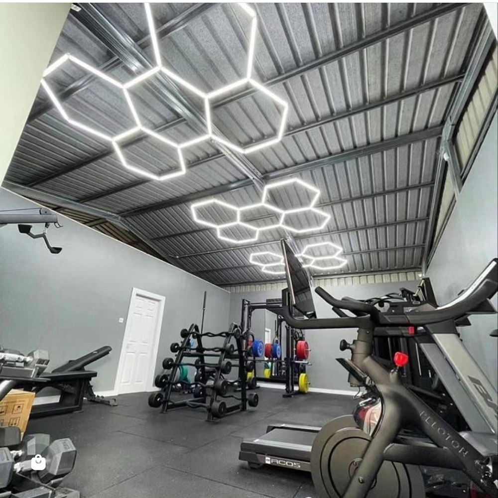 High Performance One-Step Installation Auto Detailing Shop Workshop Garage Light Octagon Hexagon LED Light