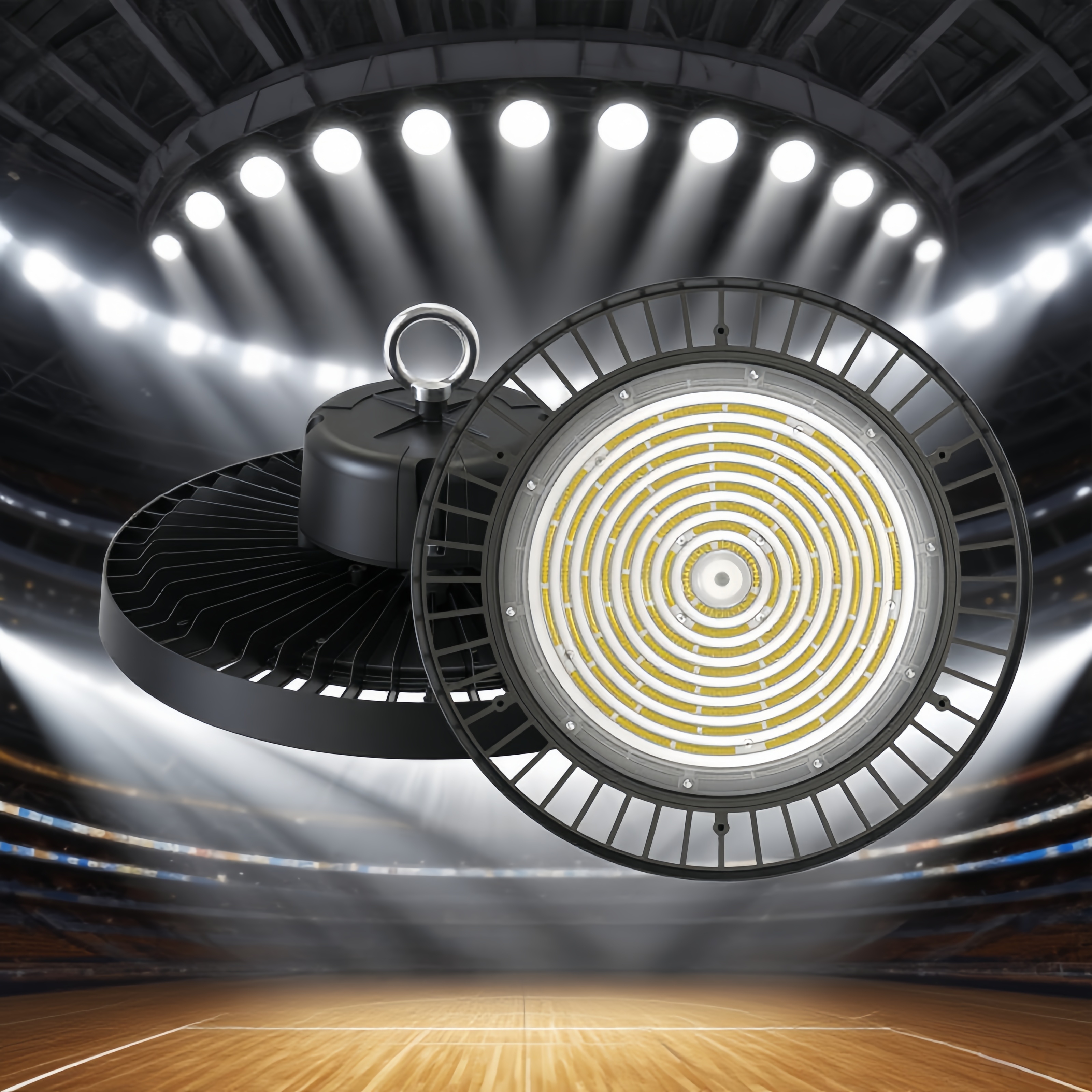 Wholesales 3CCT 3Power Switchable 100W Garage UFO Workshop Highbay Lighting Commwecial Industrial Led High Bay Light