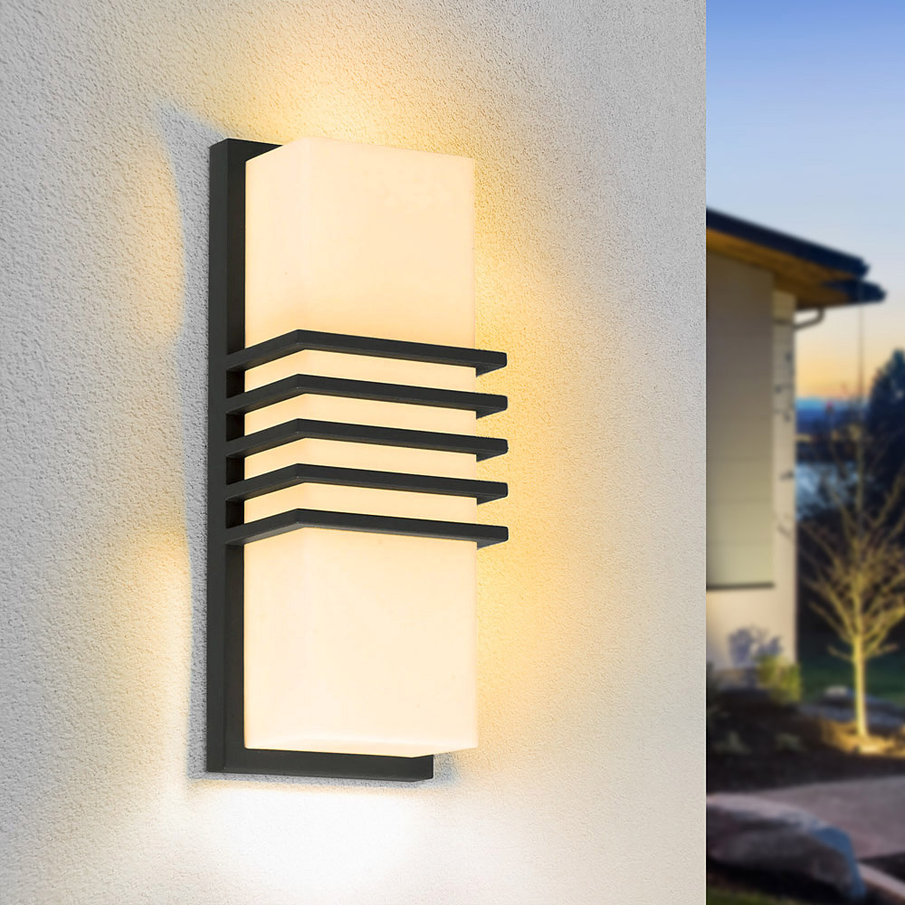 Outdoor Waterproof Aluminum Square LED Porch Lights Modern Nordic Garden Exterior Lighting Wall-Mounted