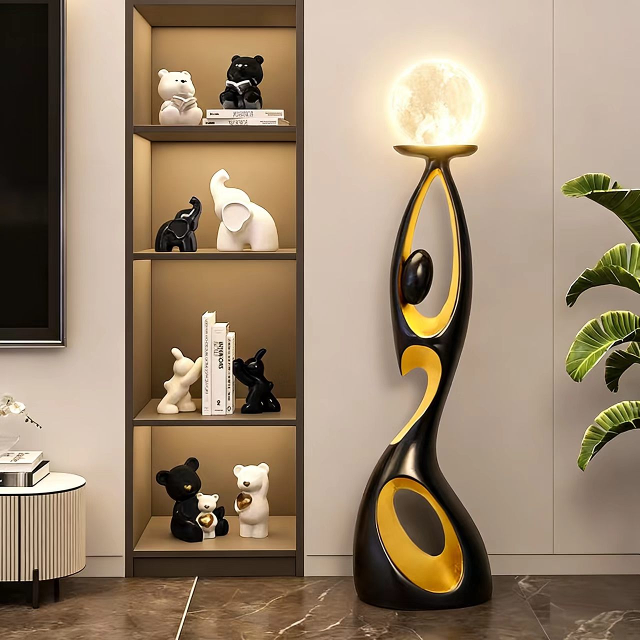 Nordic Abstract Art Sculpture Designer Style Resin LED Floor Lamps For Living Room And Bedroom, Wholesale And Customization