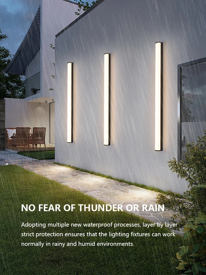 Modern Outdoor Waterproof LED Wall Lamp Simple Minimalist Aluminum Base for Courtyard Garden Balcony Exterior Walls