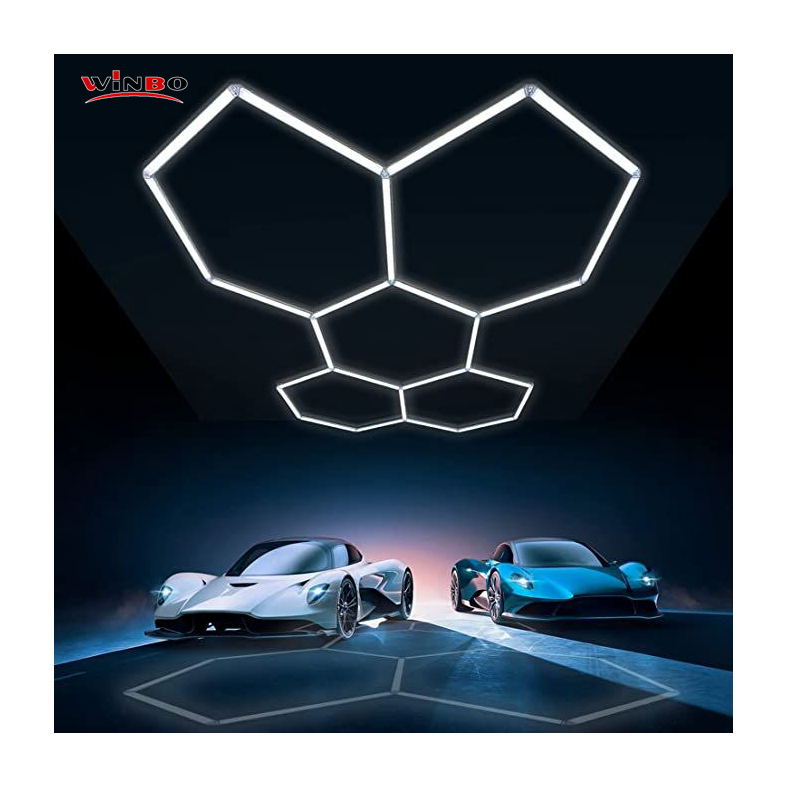 Factory Hot Selling Free Design Car DIY Detailing Light for Workshop Hexagonal LED Garage Work Lights Honeycomb Led Light