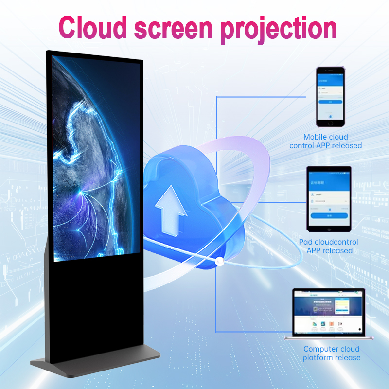 55 65 43-Inch Indoor LED Advertising Screen For Shopping Mall Digital Signage With Animation And IP65 Rating SDK Function