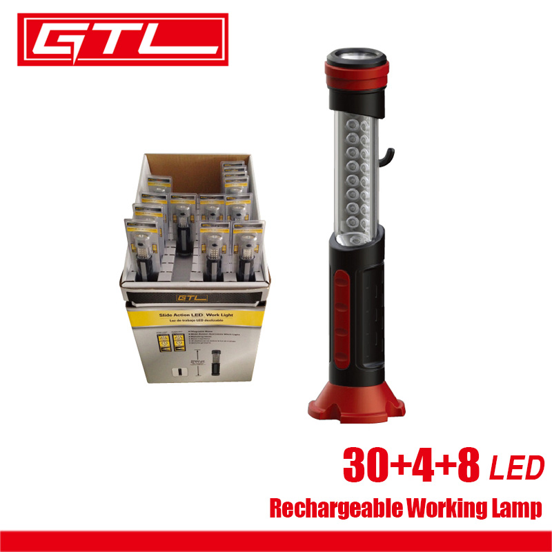Portable LED rechargeable work light car inspection lamp,LED Flashlight USB Rechargeable Working Lamp With Hook Torch Light for Home Camping Emergency(65290005)