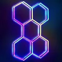 Approval High Lumen Diy Geometric Shape Hexagonal Led Shop RGB Lighting Tube
