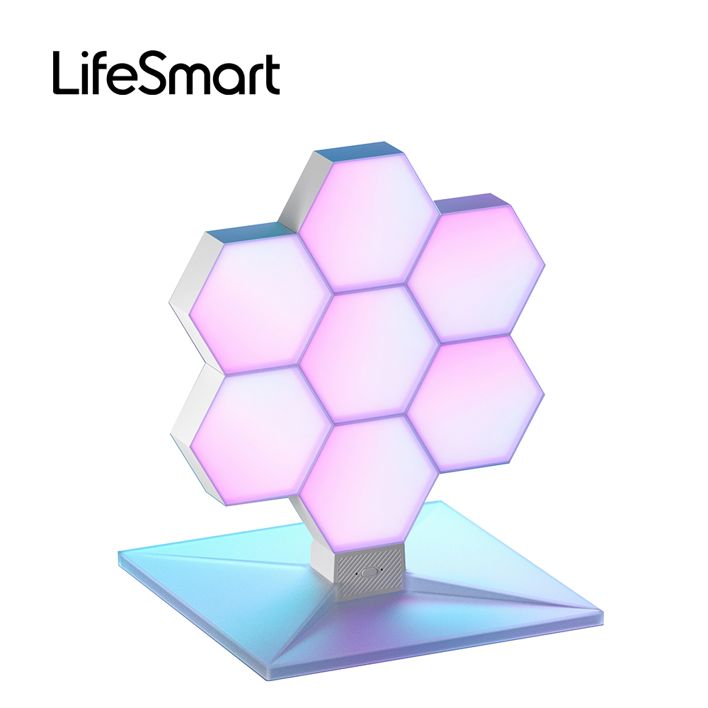 For LifeSmart Modern 7-Piece Smart Hexagonal Modular LED Light Panels for Cololight Lamp for Bedroom Rhythm Edition HomeKit