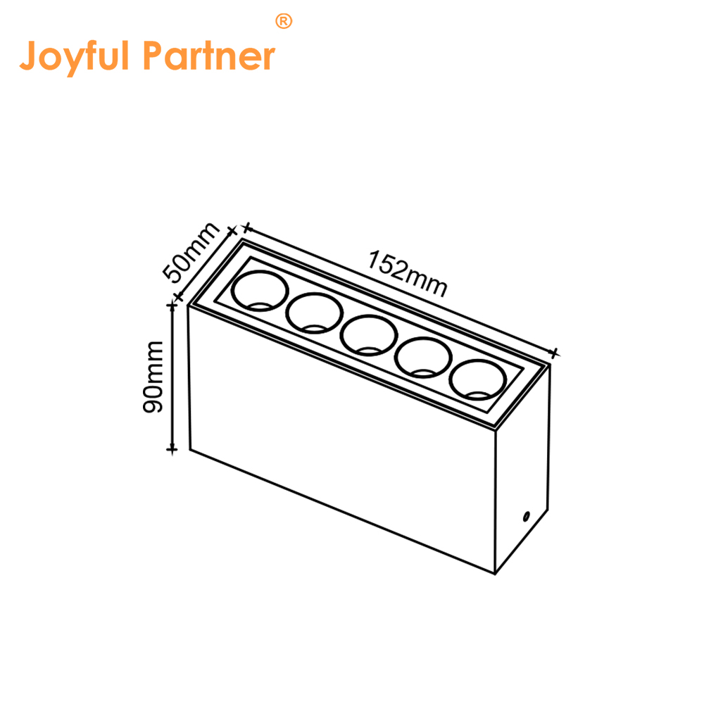 IP65 10W Square LED Wall Light Outdoor Waterproof Aluminum Surface Mounted Downlight Landscape Garden Decoration Lamp