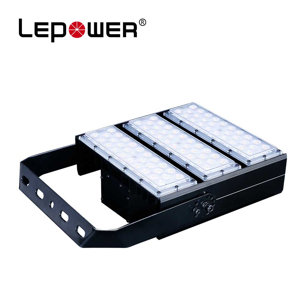 LEPOWER LED Modular Outdoor Flood Light 50W-500W IP66 Waterproof 5-Year Warranty 25/45/60/90/150 Beam Angle Factory Price Made