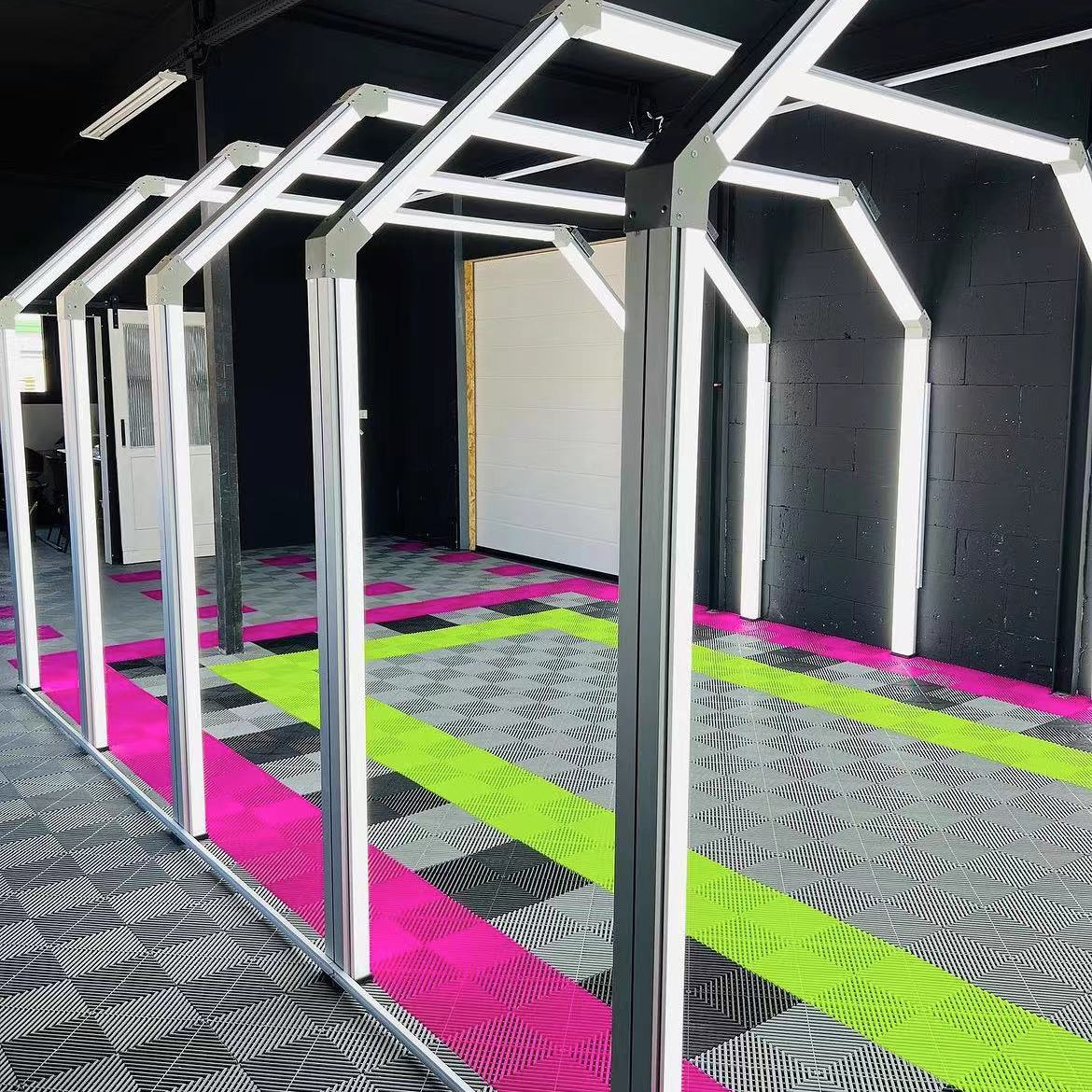 Custom Designed 4m Wide Under Car Garage Led Tunnel Light for 1 Cars Led Detailing Light Tunnel LED 5 Pcs Door