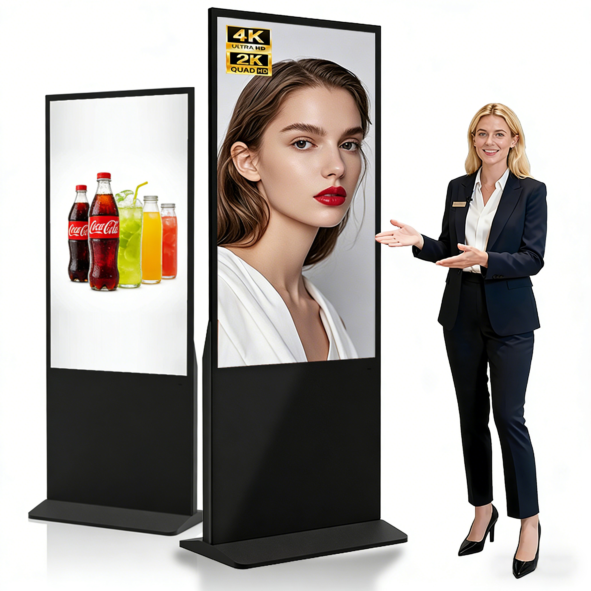 55 65 43-Inch Indoor LED Advertising Screen For Shopping Mall Digital Signage With Animation And IP65 Rating SDK Function