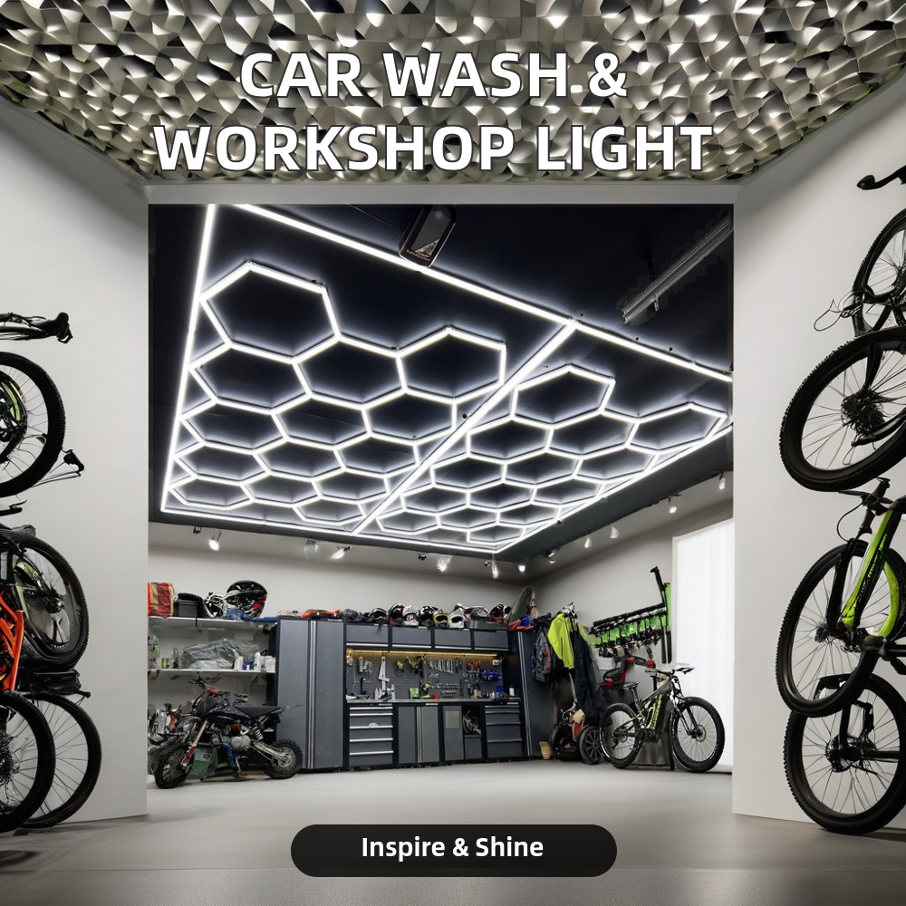 High Quality Customizable LED Ceiling Lamp for Car Wash High-Brightness Industrial Workshop Detailing