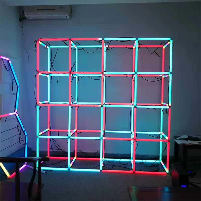 Artnet RGBW Led bar DC24V UCS2904 Led Video bar 3D Hexagon Led Pixel bar SMD5050 for Outdoor Stage Concert Rental Usage Linear