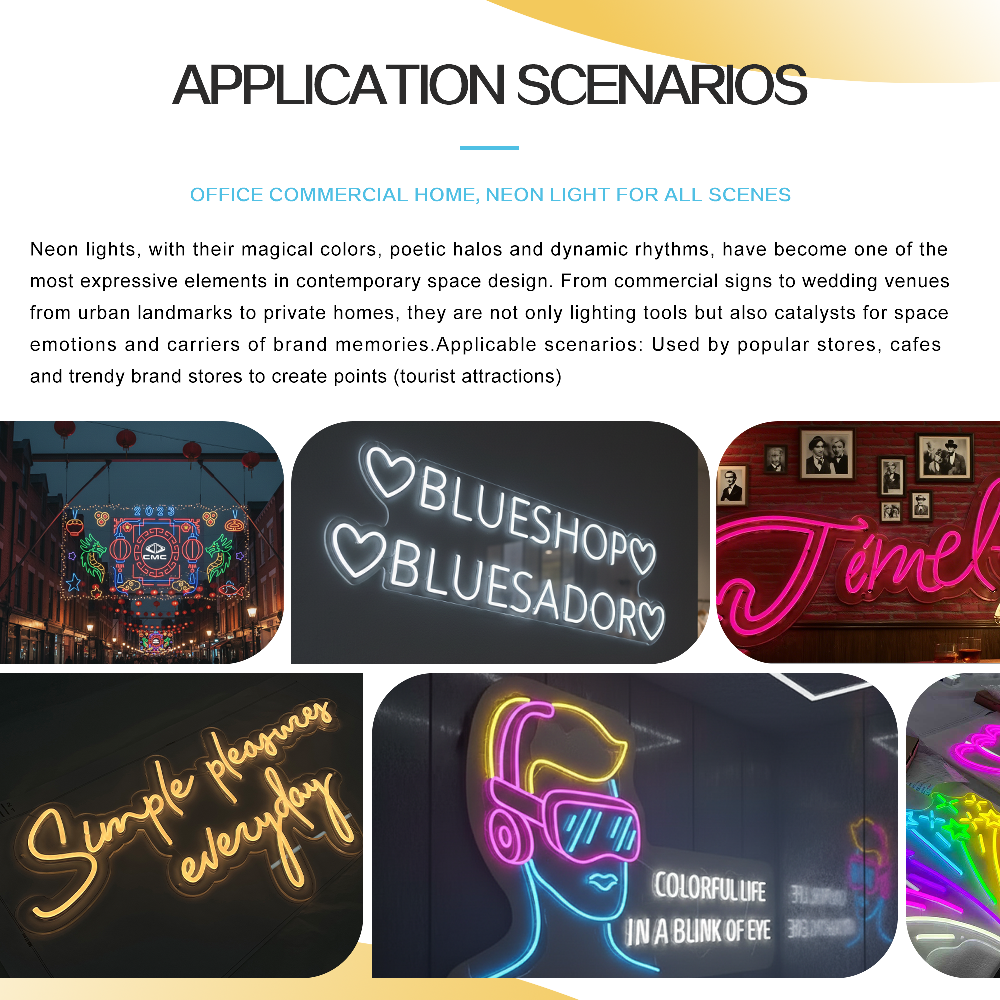 Personalized Acrylic Neon Sign, LED Wall Light, Multicolor Flexible Letters For Bedroom, Cafe, Shop, Event, Office
