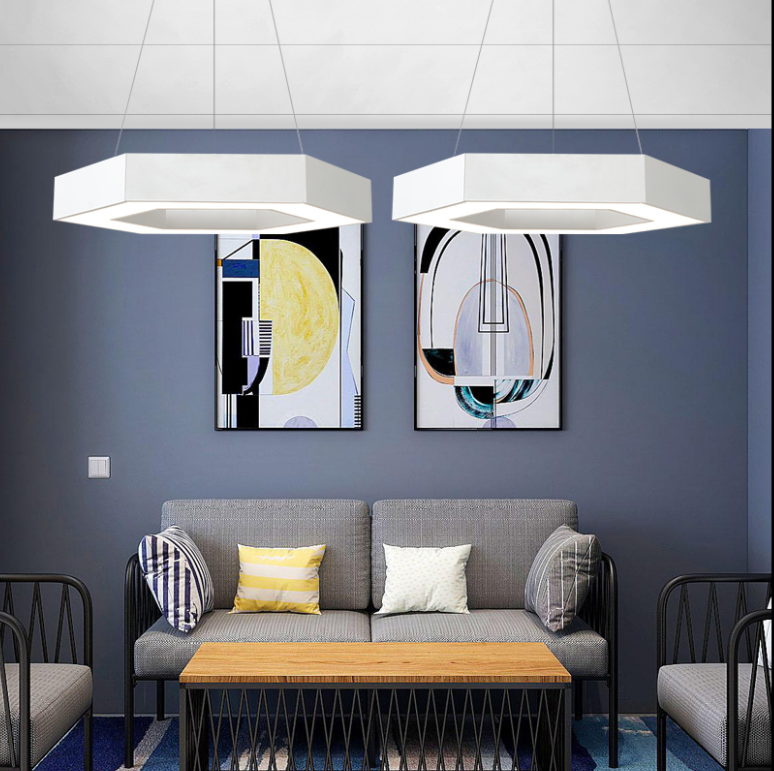 Hot Selling Office Coffee Gym Led Hexagonal Honeycomb Styling Pendant Light