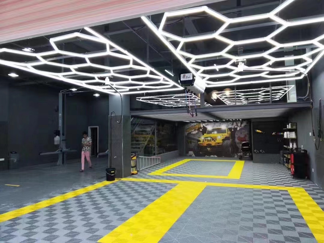 Customized Outer Frame Light Color Led RGBW Honeycomb Hexagonal Light Ceiling Detailing Lamp