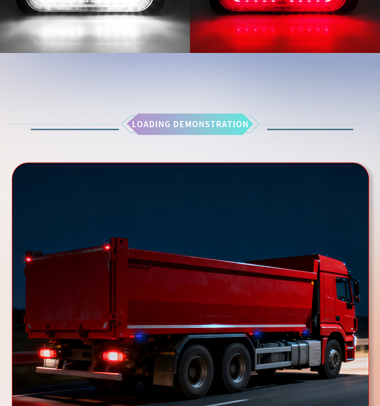 New LED Side Marker Light Ultra-thin Light 10LED Truck Side Grid Light 12-24V Car Strobe Lamp Yellow Blue Red