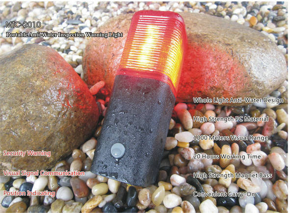 Industrial Rechargeable Portable Lithium IP68 Waterproof Outdoor Magnet Beacon Inspection Warning Light