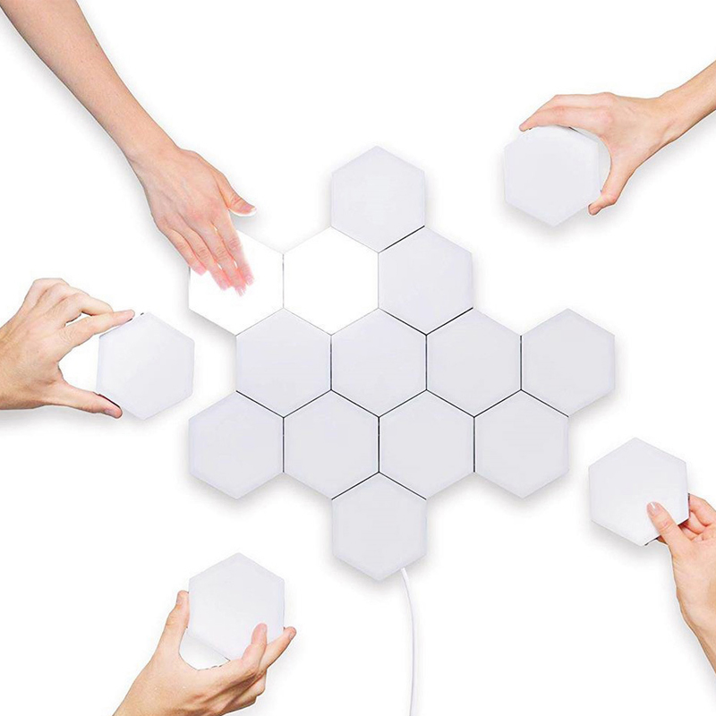 Touch Control Hexagon LED Modular Wall Light DIY Ambient Lighting