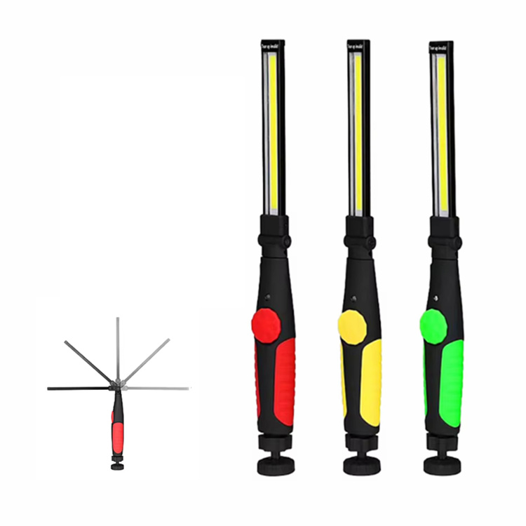 Handheld Portable COB Work Lamps Magnetic Base Dimmable LED Rechargeable Road Workshops Flashlight Car Repair Light