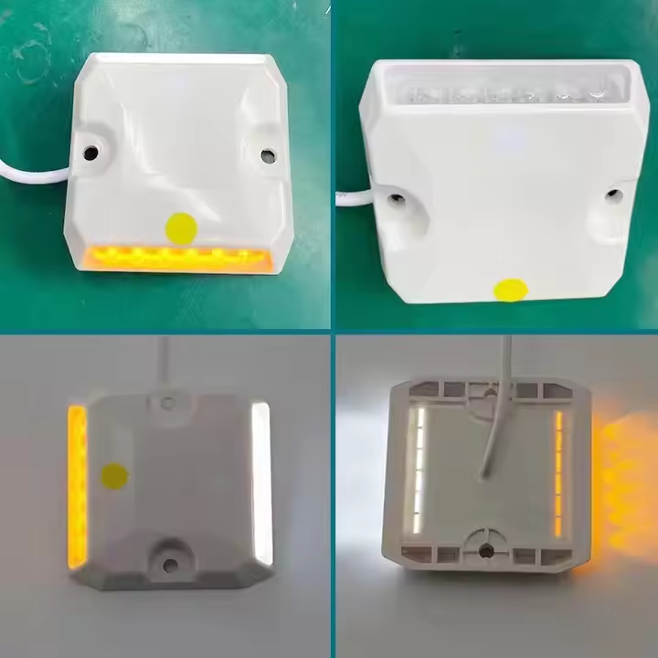 LED Tunnel Induction Light High-Brightness Plastic Active Road Stud Waterproof for Traffic Contour Marking