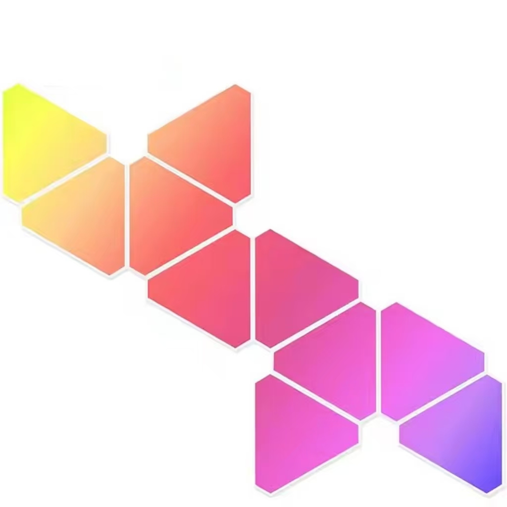 Smart Multicolor Triangle LED Wall Light Music-Controlled Via WiFi for Nightclubs Quantum Lamp Night LED Lighting