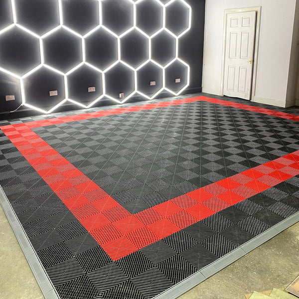 Garage Quadrate Floor LED Work Lights Rechargeable Durable 6000K Daylight Dimmable for Auto Car Body Repair Workshop