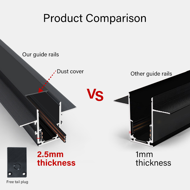 Indoor LED Track Lighting Modern Magnetic Linear Magnet Track Aluminum Body Surface Recessed Pendant Led Track Spotlights