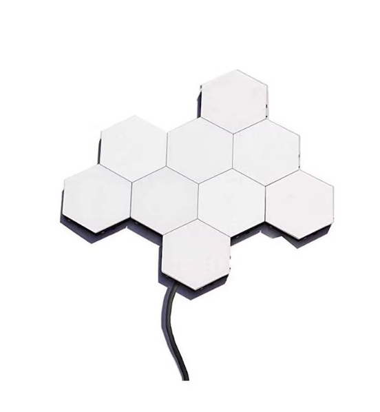 LED Panel Hexagonal Wall Lamp DIY Geometry Splicing Hex Honeycomb Night Light