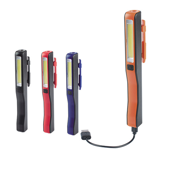 Portable Pocket Clip COB LED USB Rechargeable Magnetic Inspection Torch Lamp Work Pen Light