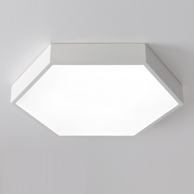 LED Light Creative Hexagonal Geometric Shaped Ceiling Lamp Kindergarten Office Supermarket Chandelier Light