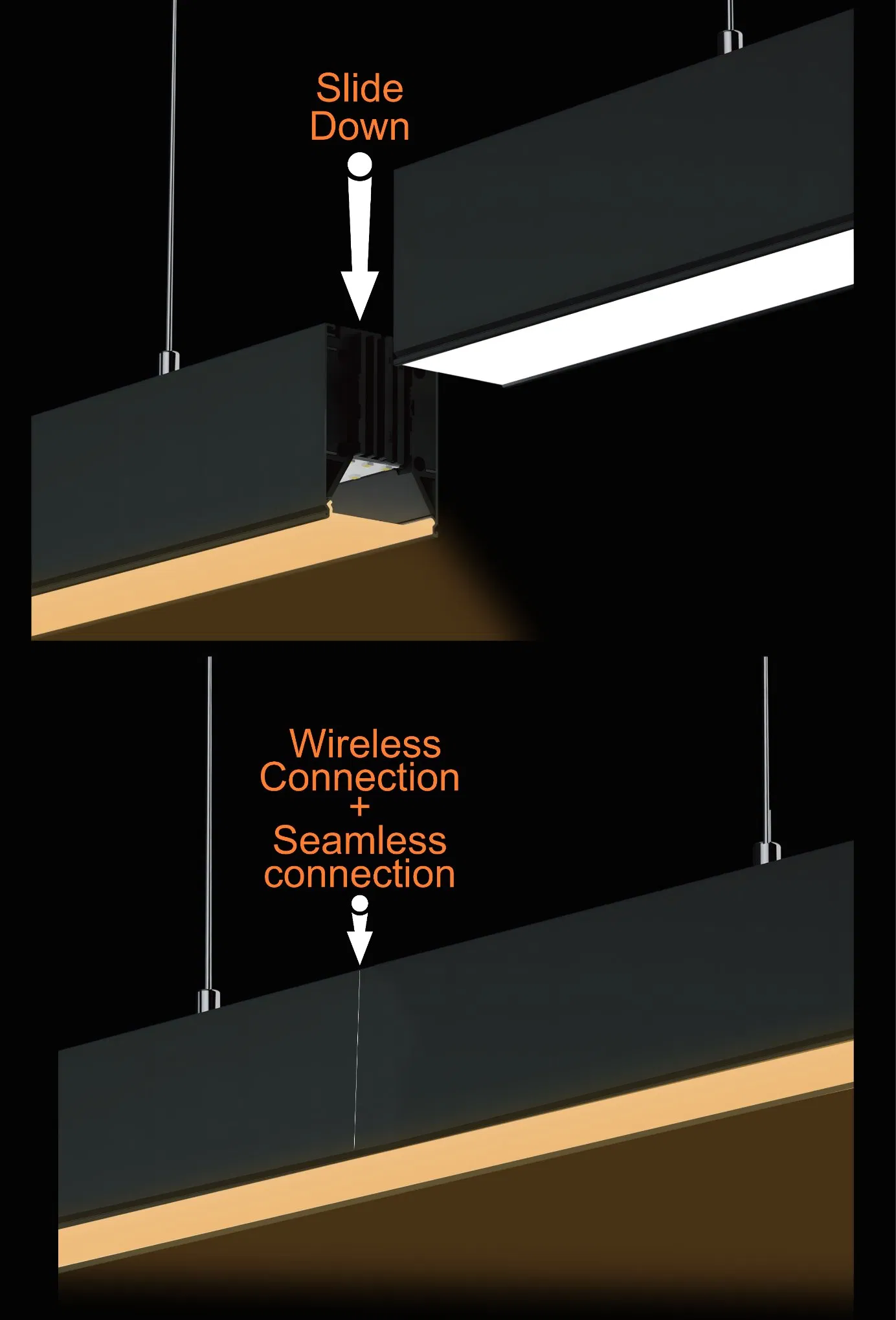 Linkable 40W Pendant Light with ETL Certificate for Commercial Linear Light