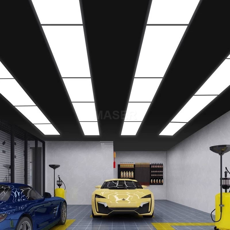 High Brightness LED Flat Panel Lights Car Wash Lamp LED Workshop Lights for Car Painting and Detailing Shop 7 Grid System
