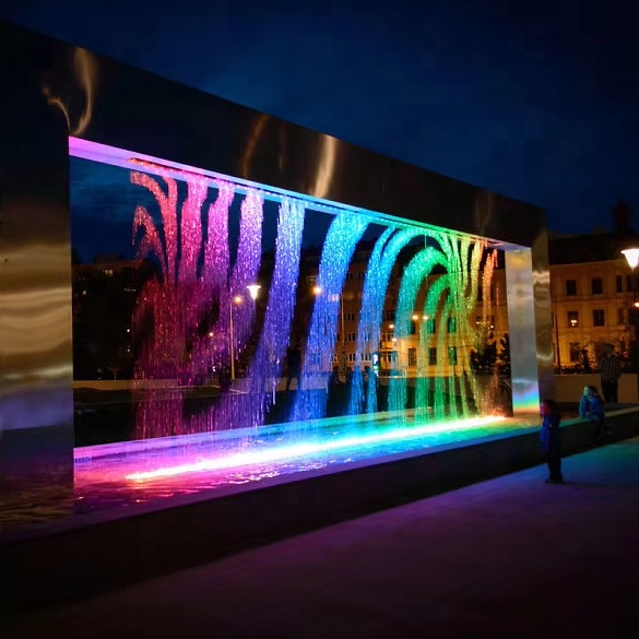 Interesting Digital Water Curtain LED Lights Waterfall Fountain