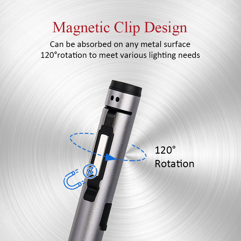 USB Rechargeable UV LED Flashlight Multifunctional Laser Pen Torch Light With Indicator Magnetic Pocket Handheld Work Light