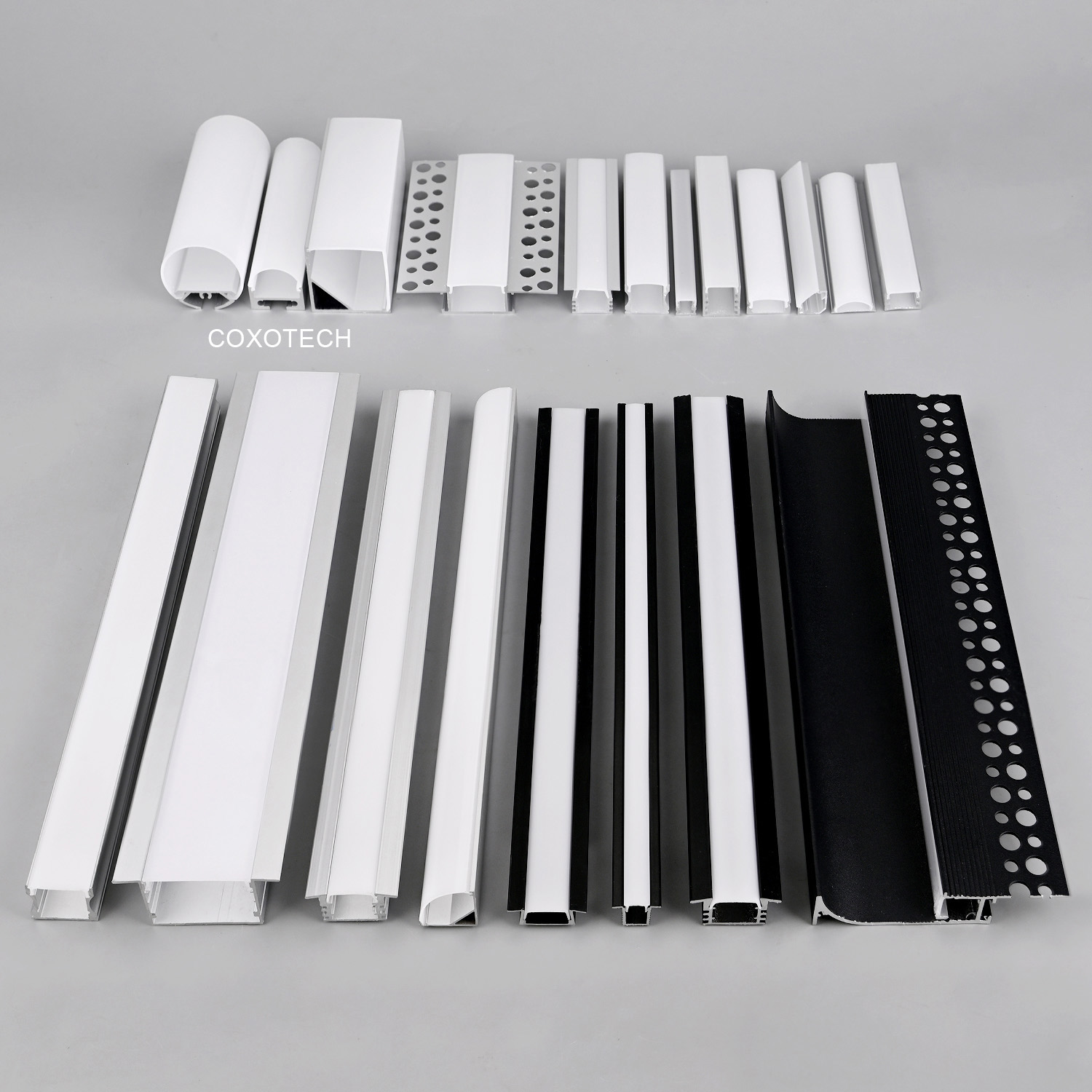 Slim Recessed Aluminum LED Channel Profile With Diffuser Cover For Cabinet Wall And Ceiling LED Strip Light Installation