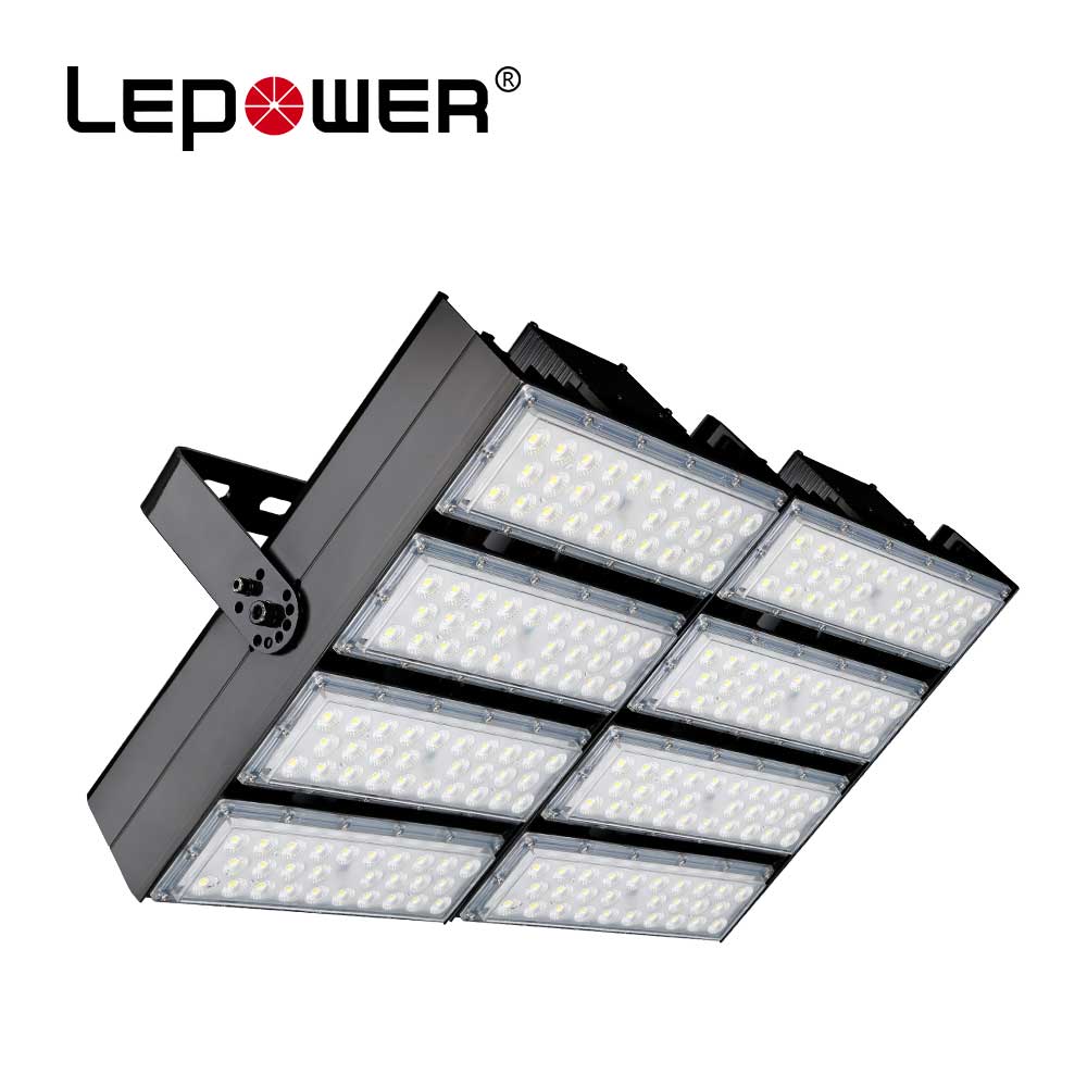 LEPOWER LED Modular Outdoor Flood Light 50W-500W IP66 Waterproof 5-Year Warranty 25/45/60/90/150 Beam Angle Factory Price Made
