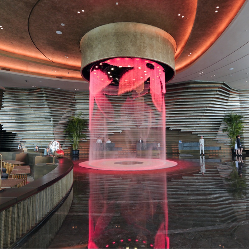 Interesting Digital Water Curtain LED Lights Waterfall Fountain