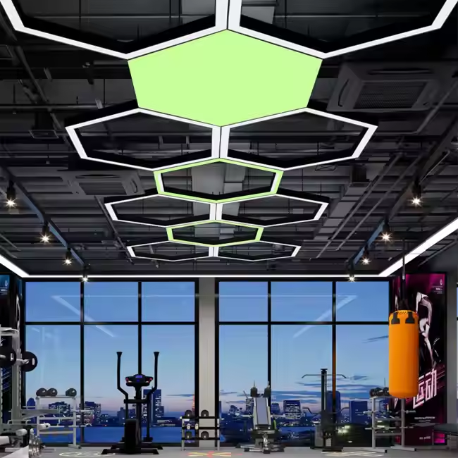 RGBW Customized Hexagon Linear Lighting Project for Bars Hollow LED Light