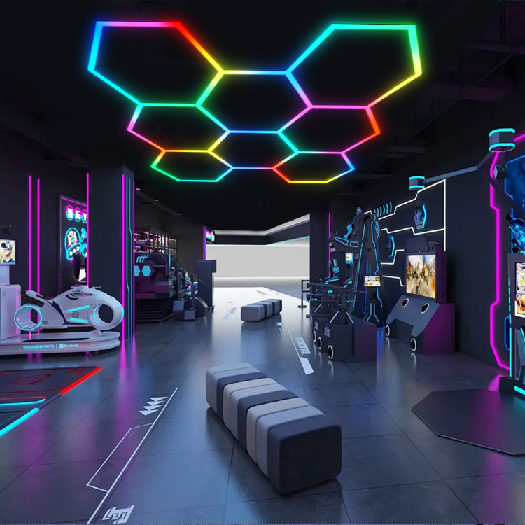 High-end Led Light Workshop Dimmable LED Hexagon Lights for Wall/Ceiling Garage Gym Gaming Room Music Room Studio