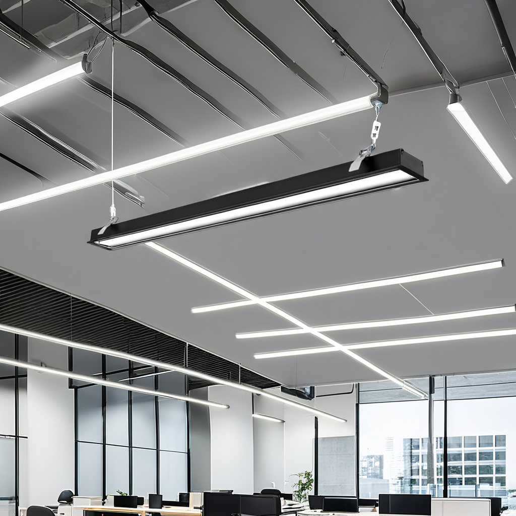 High Quality 3-Year Modular Suspended LED Recessed Linear Lights IP65 Aluminum Body 1200mm Indoor Office Supermarket Lighting