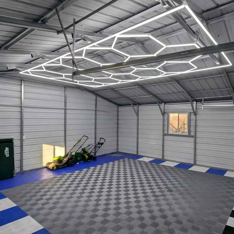 Retail Store LED Ceiling Light Hexagonal Honeycomb Modular Linkable Commercial Light Showroom Clothing Store Gym