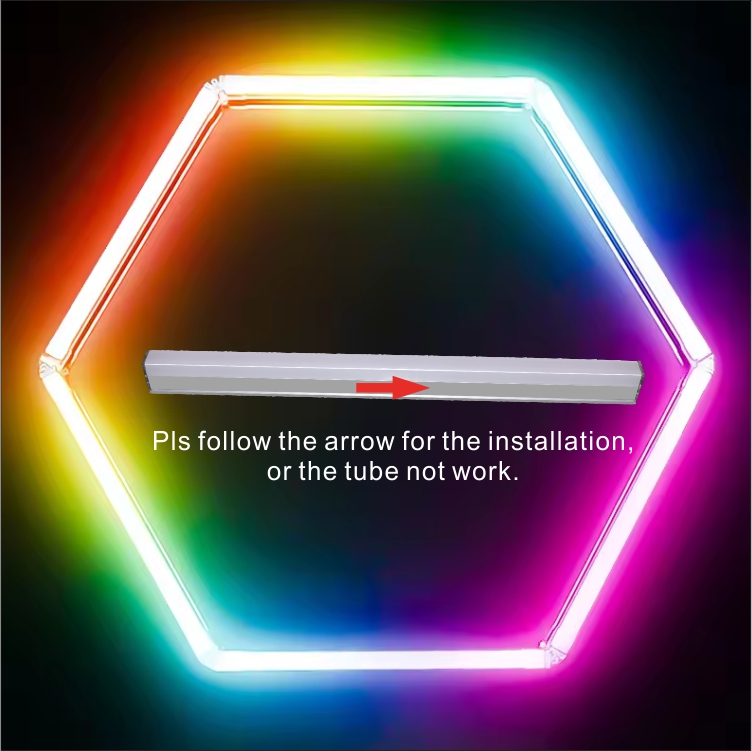 High-end Led Light Workshop Dimmable LED Hexagon Lights for Wall/Ceiling Garage Gym Gaming Room Music Room Studio