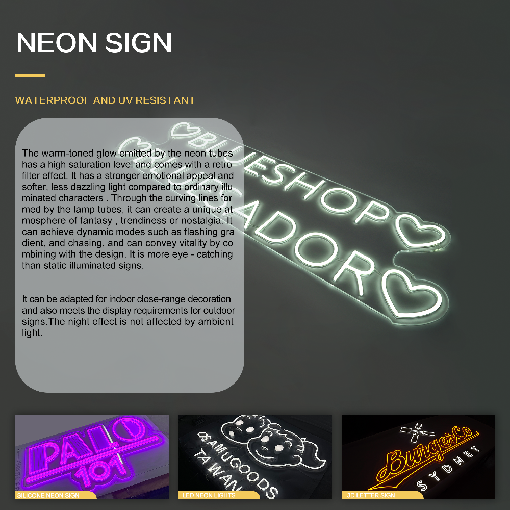 Personalized Acrylic Neon Sign, LED Wall Light, Multicolor Flexible Letters For Bedroom, Cafe, Shop, Event, Office