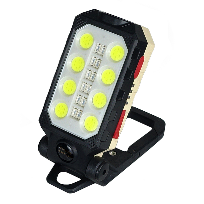 COB Portable Fold Work Light Led Folding Rechargeable Working Lamp for Camping Car Repair With Magnet and Hook